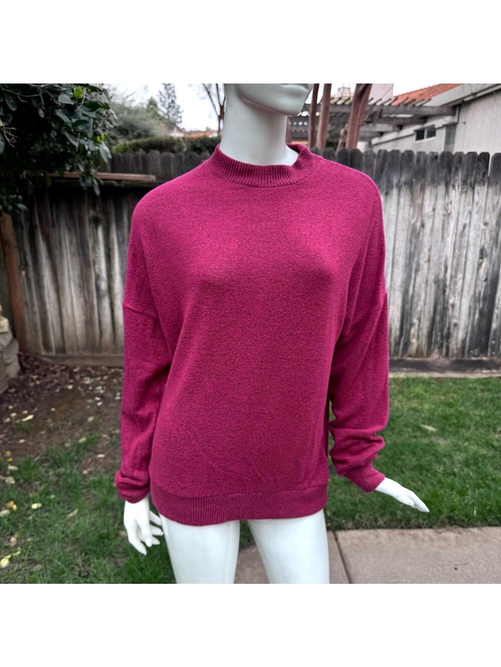 Find. Zain Oversize Knit Sweater Fuchsia Women's Size Small